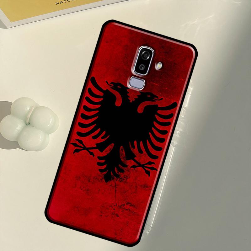 Albania Albanians Flag Art Case For Samsung Galaxy J4 J6 Plus 2018 A6 A7 A8 A9 J8 J1 J3 J5 J7 2016 A3 A5 2017 Cover