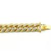 Fashion Shiny Cuban Chunky Chain Bracelets For Women Men  Color Rhinestone Bracelets Punk Hip Hop Wristband Jewelry Gift
