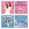 1/2PCS Glitter Party Backdrop Metallic Foil Tinsel Fringe Curtain Sequin Bachelorette Photo Backdrop Boy Girl Gender Reveal PSBJ