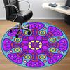 1pc Mandala Design Chair Carpet for Office, Round Polyester Mat, Indoor Decor for Office, Easycare Fabric, Washable Non-slip Area Carpet