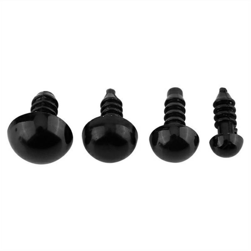100pcs 6/9/10/12mm DIY Black Plastic Doll Safety Eyes for Sewing for Teddy Bear Doll Animal Puppet