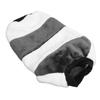 Dog Warm Coats Polyester Cotton Fleece Padded Grey White Patchwork Round Neck Dog Winter Clothes