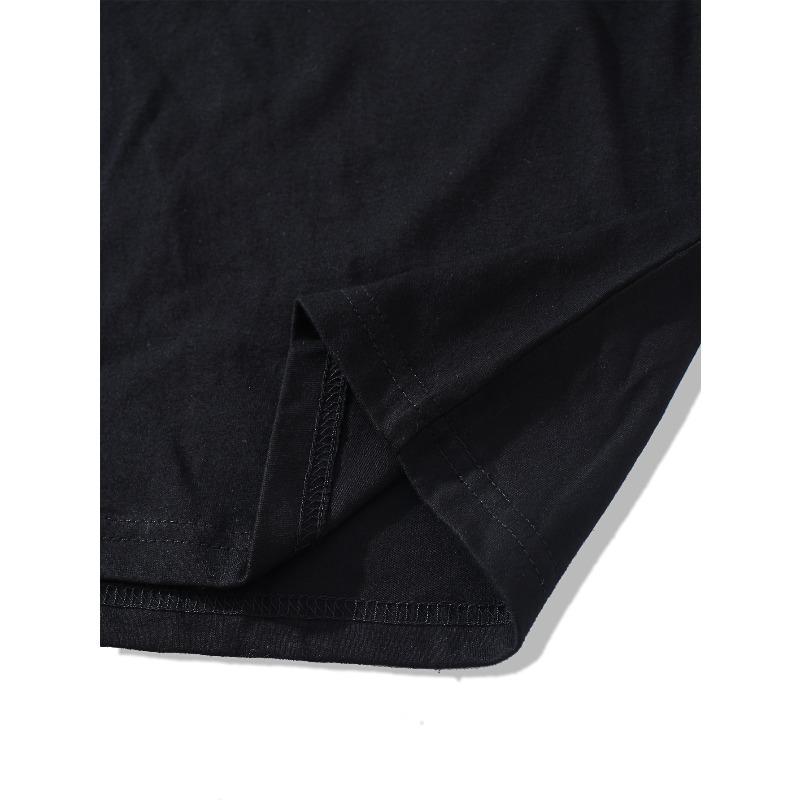 Europäische Größen Herren Minimalistisch Lässig Grafikdruck Herren Print T-Shirt Trendige Mode