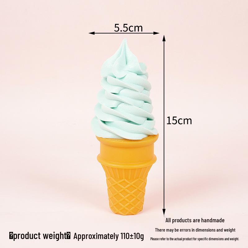 Simulated Crispy Cone Ice Cream Display Model for Shop Decorations