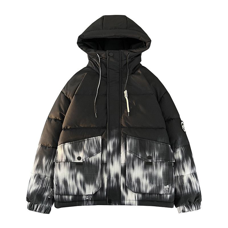 Free custom printing embroidered LOGO fast shipping fashionable down jacket camouflage 90 white duck