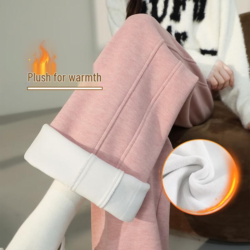 Hstyle Women s Ankela Red Banana Fleece-Lined Wide-Leg Sweatpants XL