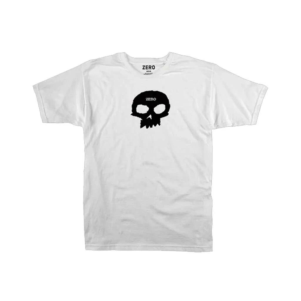 Zero Skateboards Shirt Single Skull White S