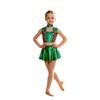 Costum de Dans Jazz pentru Fete 2 Bucăți Metalic Lucios Patchwork Strălucitor Crop Top Fără Mâneci cu Pantaloni tip Fustă pentru Competiție pe Scenă