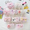 Cartoon Flower Bow Girl Decoration Children Shoulder Bag With Lace Design