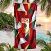 FC Augsburg FC Aufdruck Schnelltrocknendes Strandtuch Mikrofaser Saugfähig Tragbar Reise Schwimmtuch