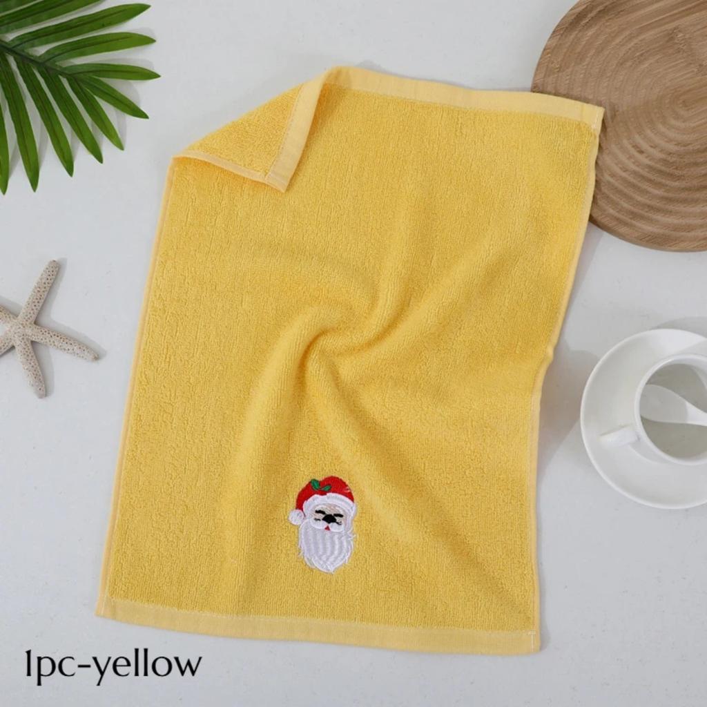 Santa Reindeer Ornament Design Vintage Christmas Towels Uses For Kitchen Bathroom Holiday Decoration