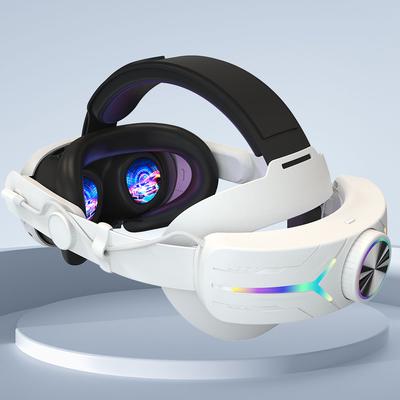 RGB Baş Askısı Rahat Ayarlanabilir VR Yedek Elite Askı Meta Quest 3 için 8000mAh Pil ile Basıncı Azaltın