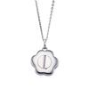 Ashes Pendant Memorial Pendant Pet Memorial Stainless Steel Paw Print MEMPD201SV [White Clover]