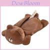 Brown Bear Plush Pencil Case With Soft Material For Students And Kids