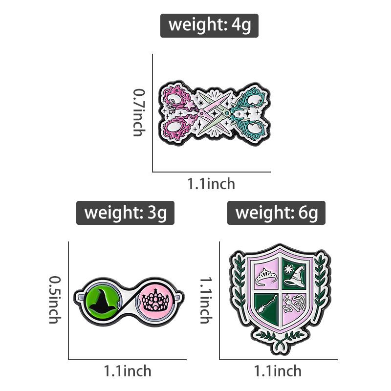 Magic Witch Enamel Pins Custom Magic Academy Brooches Lapel Badges Clothes Funny Jewelry Gift for Kids Friends