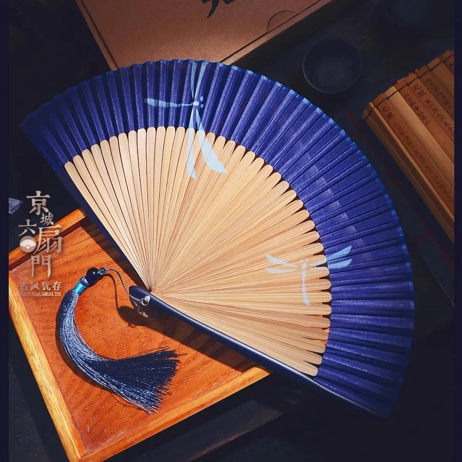 Elegant Chinese Bamboo Folding Fan 6 Inch Plain Blank Fan for Women Hanfu Qipao Vintage Handheld Fan Summer Cooling Oriental Fan