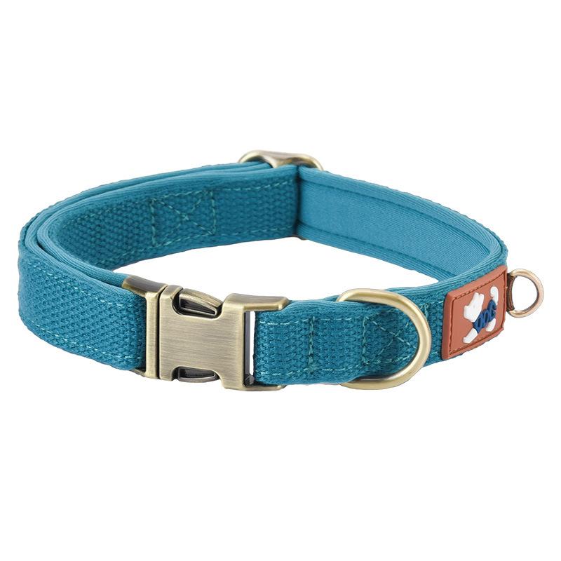 Zur Verhinderung des Verlusts eines Hundehalsbandes Ein robustes Halsband für kleine und mittelgroße Hunde für den Spaziergang M blue