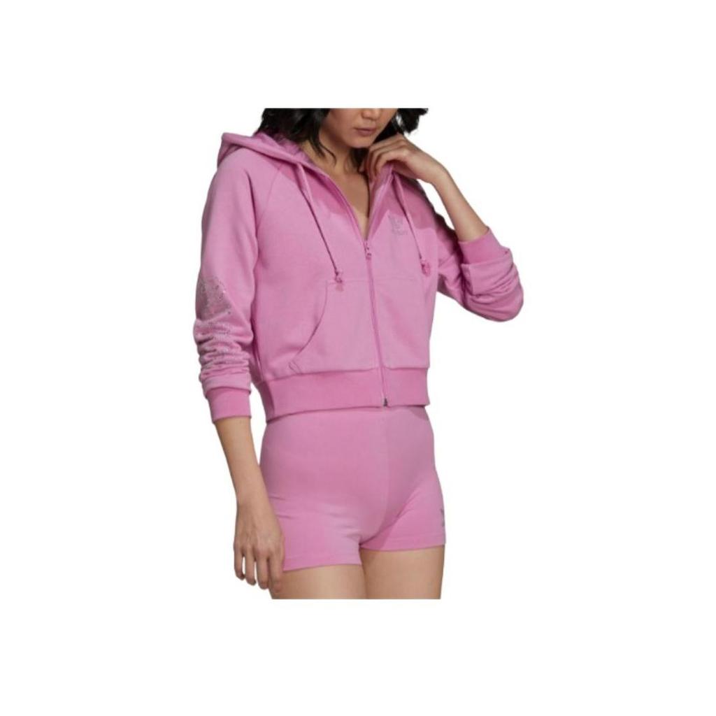 Adidas Originals Short Sports Hooded Jacket Women Jackets Light-Purple HF6767