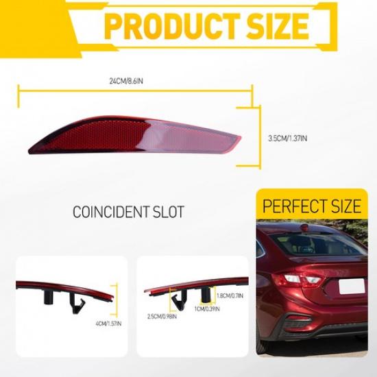 Bumper Reflector For 2016- Cruze Chevrolet Rear Passenger Driver Side New
