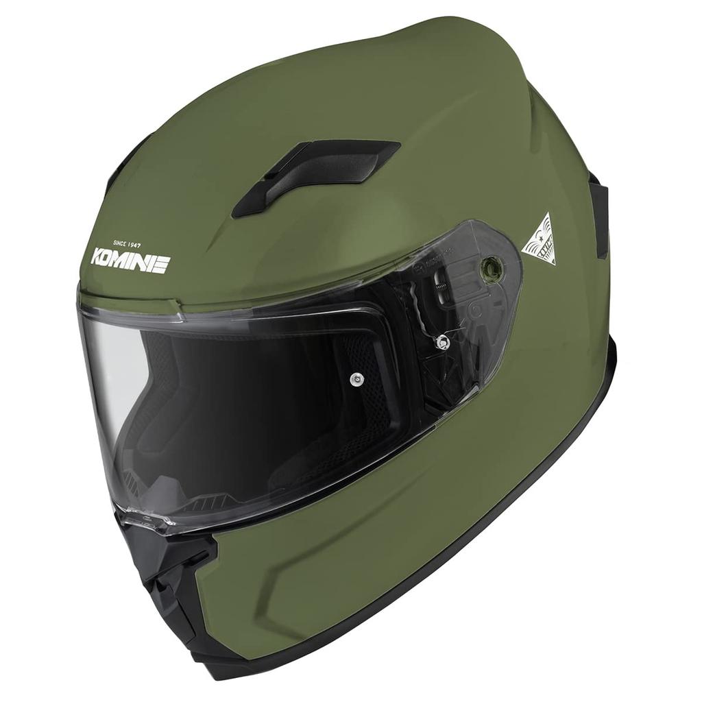 KOMINE Motorcycle FL Full Face Helmet Olive L HK-170