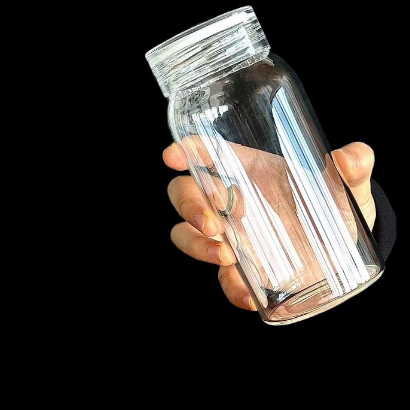 Shangqi Portable Round Lid Glass Water Cup