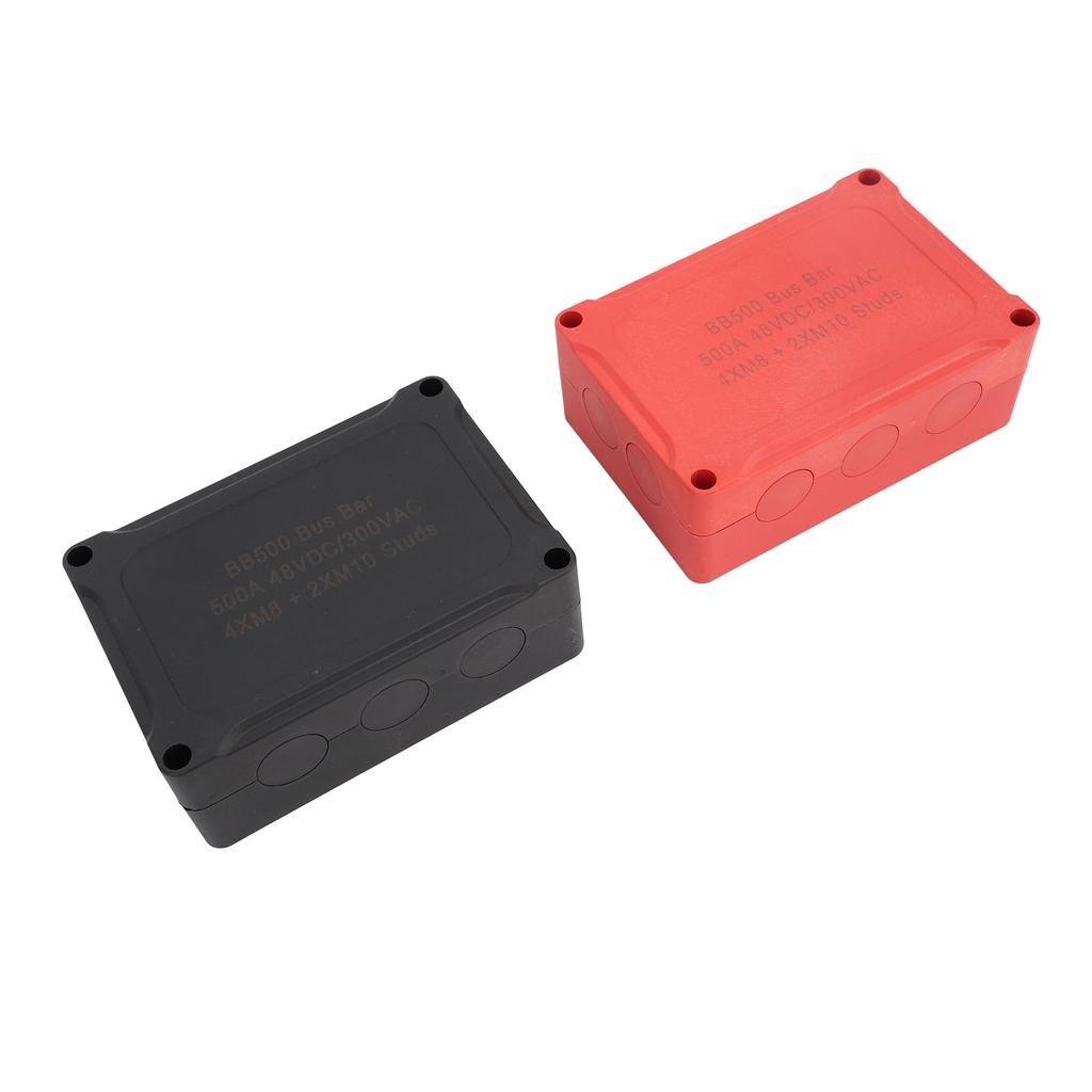 2Pcs Heavy Duty Power Distribution Block 500A Waterproof Marine Battery Terminal Distribution Block for RV Boat 12V DC