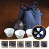 Teacup Bag Portable Travel Tea Set Storage Bag Tea Pots Four or Six Cups Large Cloth Bag Outdoor Organizer Denim Organizer