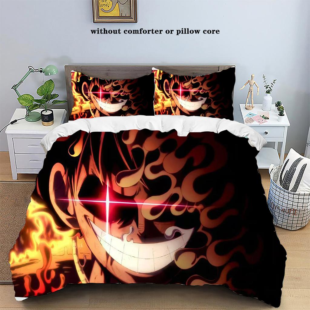 One Piece five Range Luffy Bedding Set Duvet Cover Bed Set Quilt Cover Pillowcase Comforter king Queen Size Adult Bedding Set