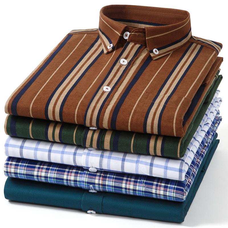 Nuove Camicie da Uomo 100% Puro Cotone Manica Lunga Camicie Eleganti Maschili Slim Sociali Affari Camicetta Monocolore Camicia Oxford 9XL 10XL 11XL