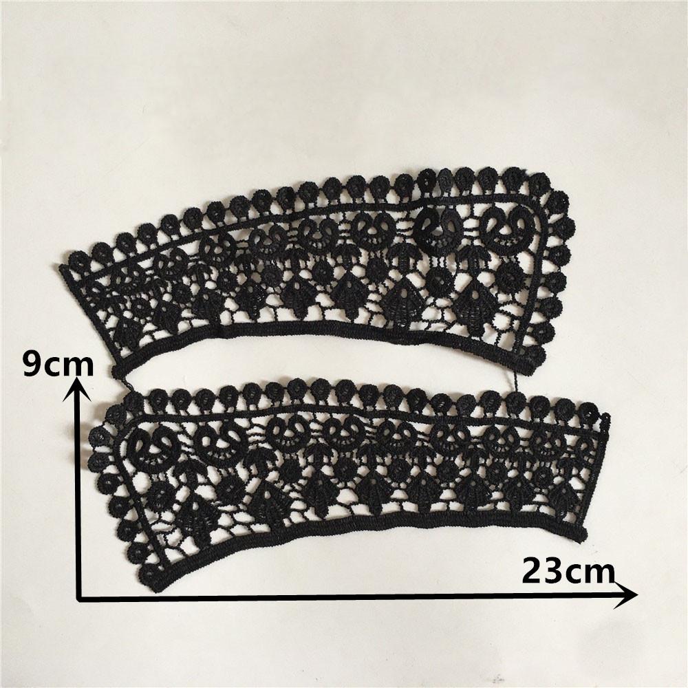 Black And White Neckline Lace Fabric DIY Hollow Lace False Collar Embroidery Applique Decoration Clothing Sewing Accessories