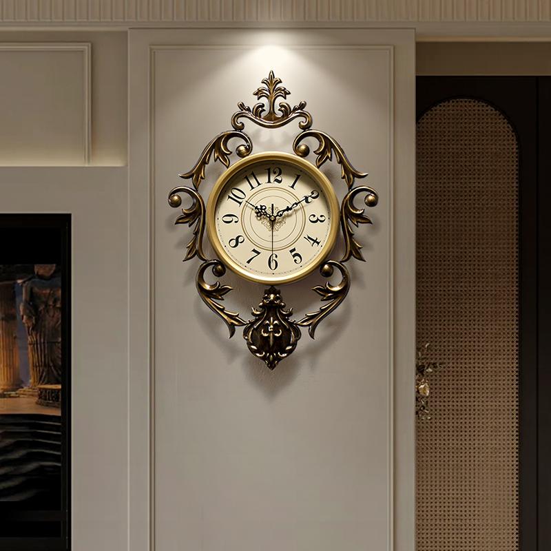Living Room Digital Wall Watch Aesthetic Vintage Metal Wall Art Design Wall Clocks Creative Silent Horloge Room Decorations