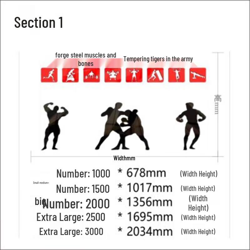 Zhongye Gym Motivational 3D Wall Decal