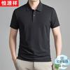 Hengyuanxiang Men's Ice Silk Breathable Polo Shirt