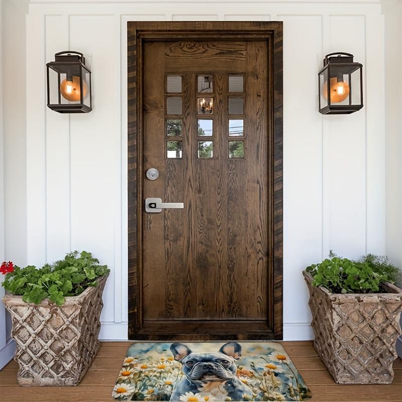 1PC Bulldog Pattern Kitchen Rugs Non-Slip Home Door Mats Pop design Living room Rug Bath Mat Carpet for Home Sink Laundry Decor