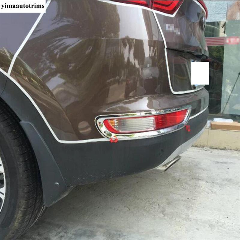 Car Rear Fog Lamp Light Frame Decoration Cover Trim For Kia Sportage 4 QL 2016 2017 2018 ABS Chrome Accessories Exterior Refit