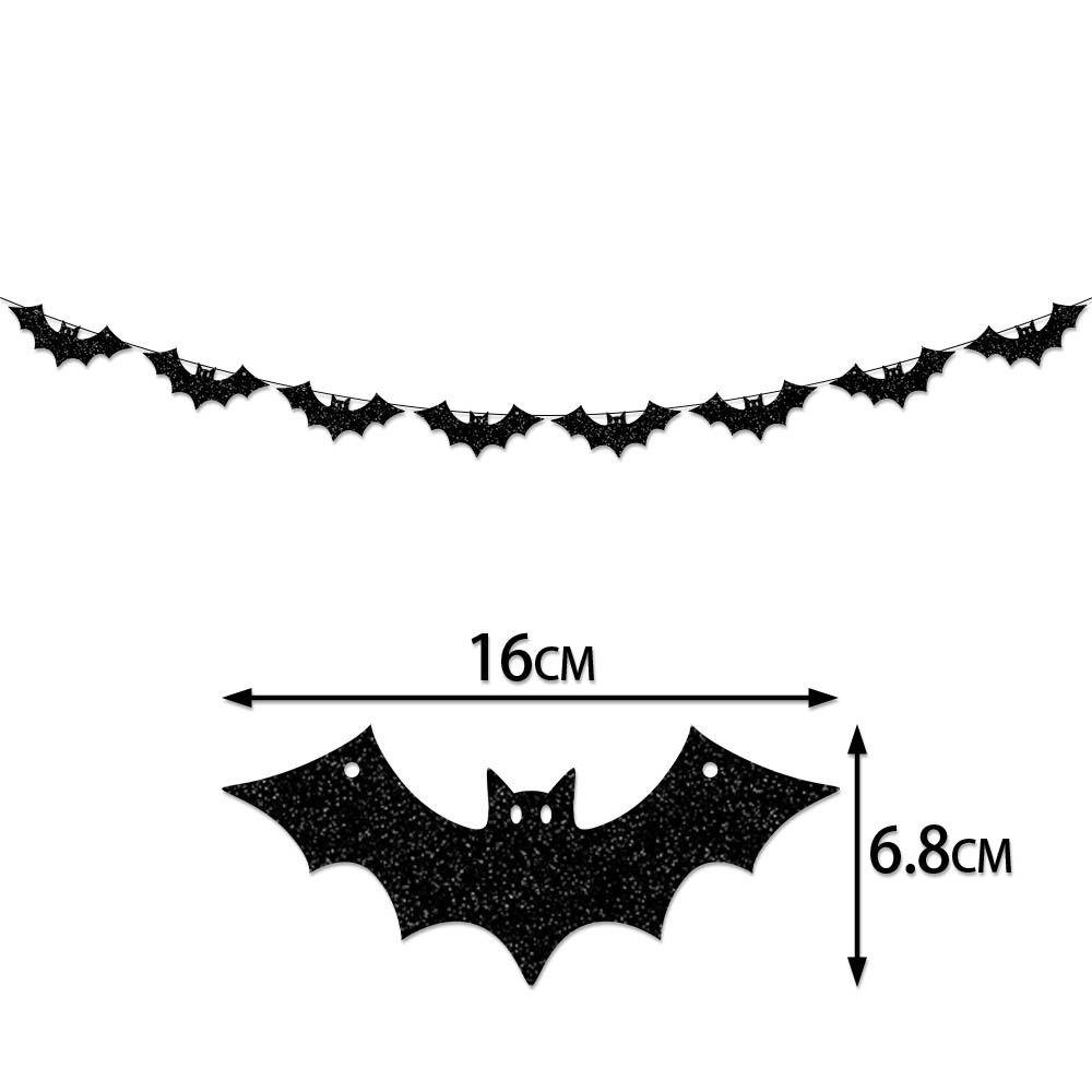 Black Spider Ghost Bat Halloween Bat Banners Funny Halloween Party Banner  Room Party Decor