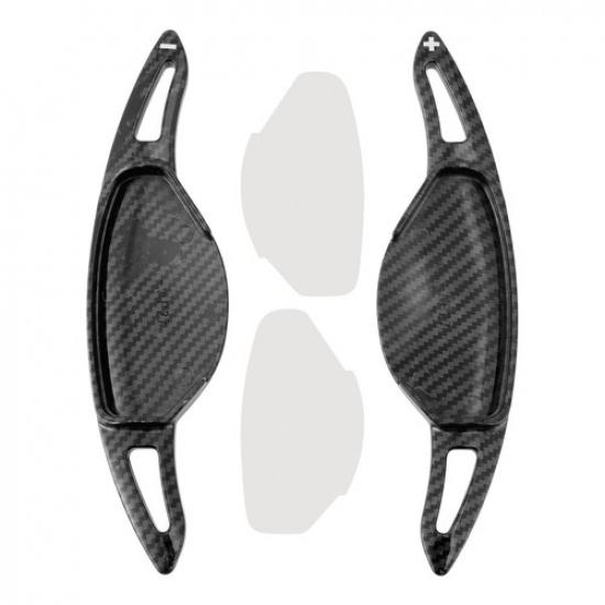 Carbon Look Steering Wheel Paddle Shifter Extension For Nissan Mitsubishi black