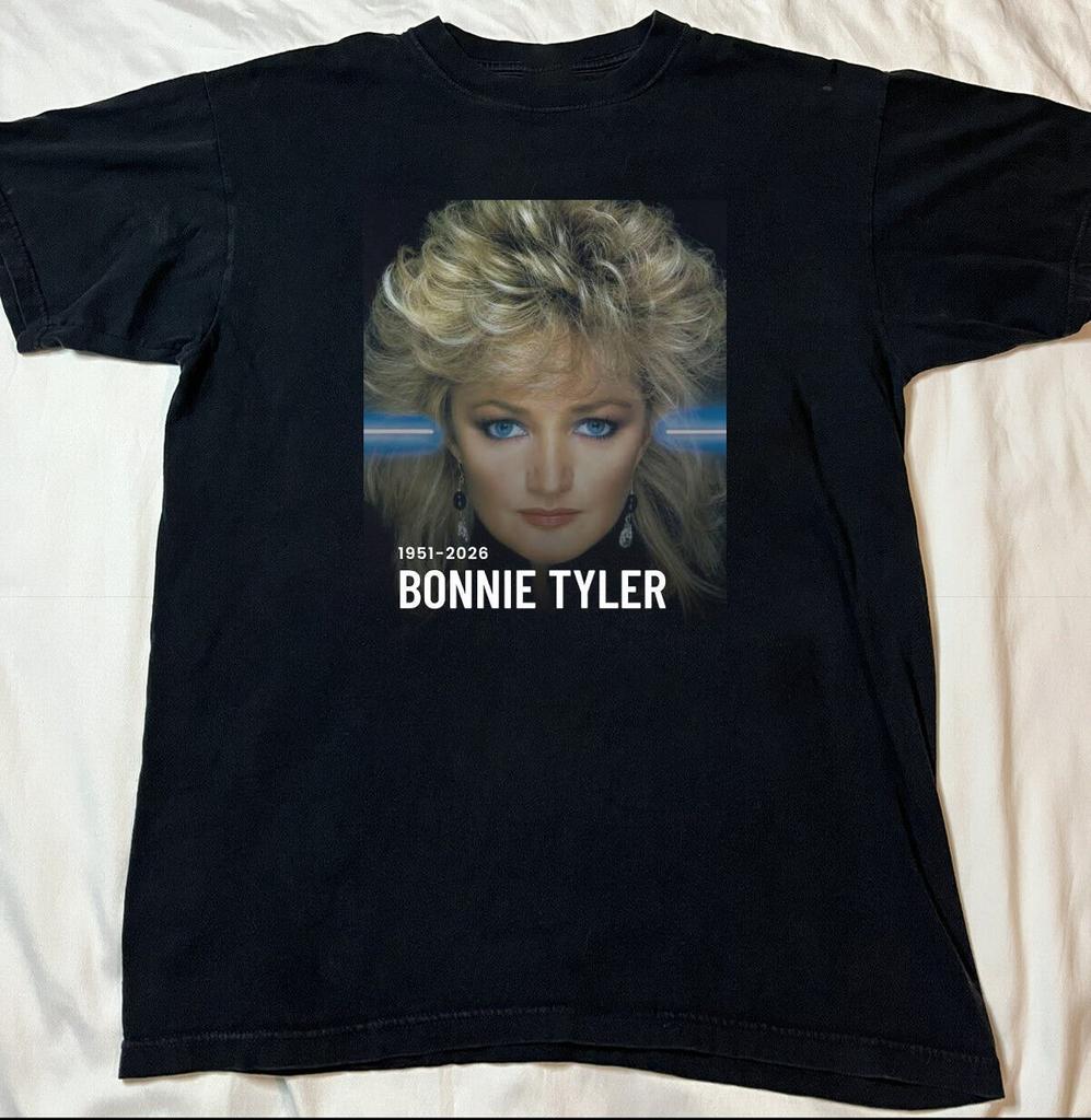 NEW! Bonnie Tyler Faces Black Cotton Shirt All Size S-5XL H923