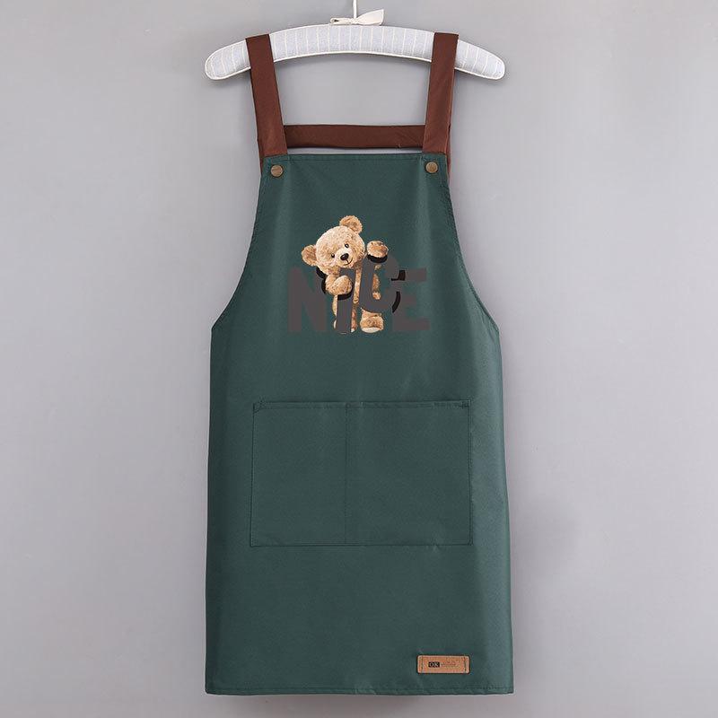 

Новый фартук Little Bear, водонепроницаемый фартук для дома, кухни, готовки, рабочей одежды, антимасляный фартук для чистки 75*70cm