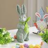 Easter Foam Rabbit Figurine with Glitter Powder Simulation Bunny Statue Home Office Holiday Party Decoration Ornament