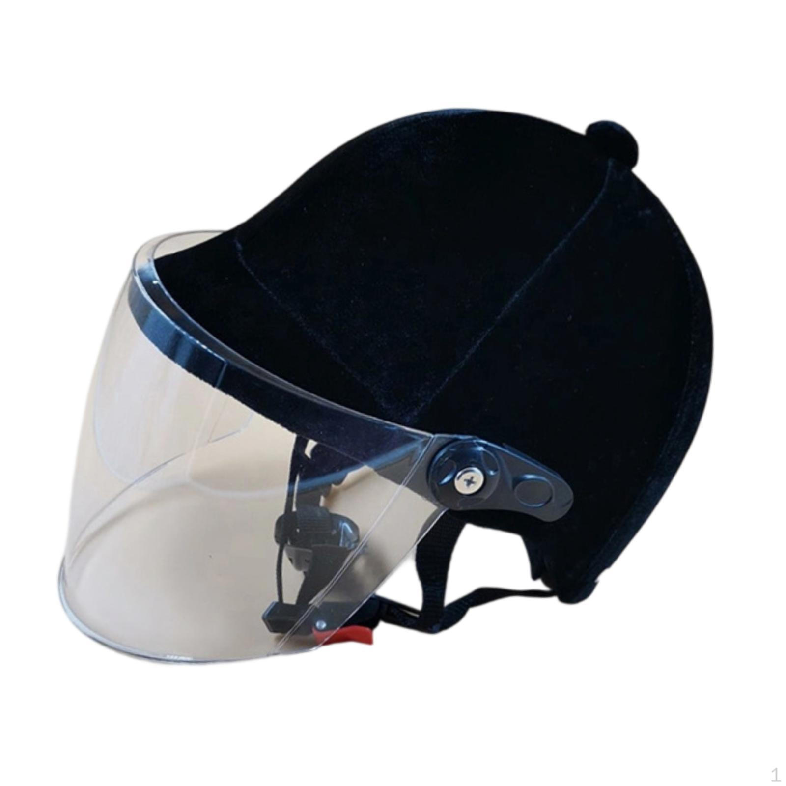Adjustable, Lightweight And Professional Riding Helmet, Knight Style, Velvet Exterior. White mirror