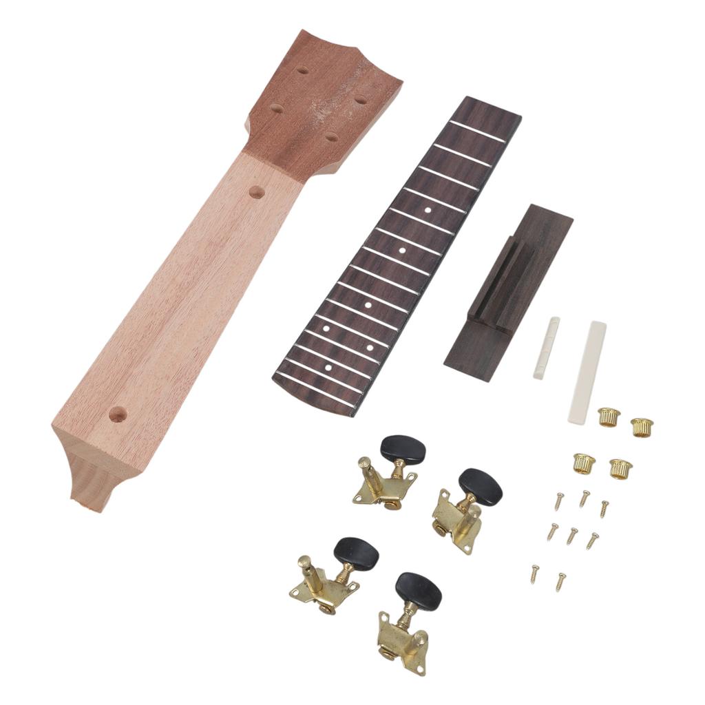 1 Sada krku s hmatníkom pre ukulele Hudobné nástroje Potreby Krk s hmatníkom pre ukulele Drevený hmatník a krk pre ukulele