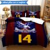 3PCS Crystal Fc Crest Printed Soft Bedding Set,Including 1pc Duvet Cover And 2pcs Pillowcases Perfect for Bedroom, Dormitory, Fan gift