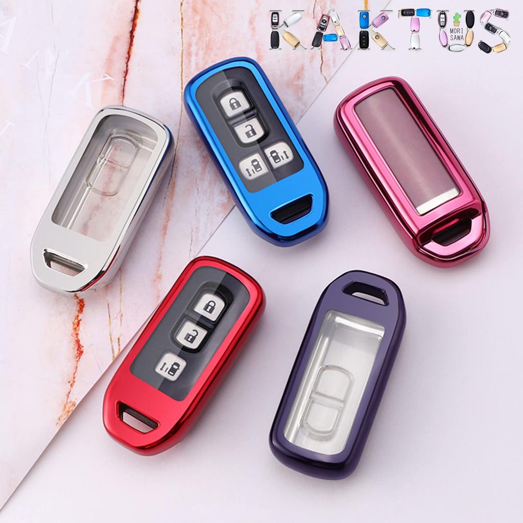 [MORI SAWA] Key Case NBOX Key Cover N-BOX N-ONE N-WGN N-VAN Honda Key Case (Purple), purple