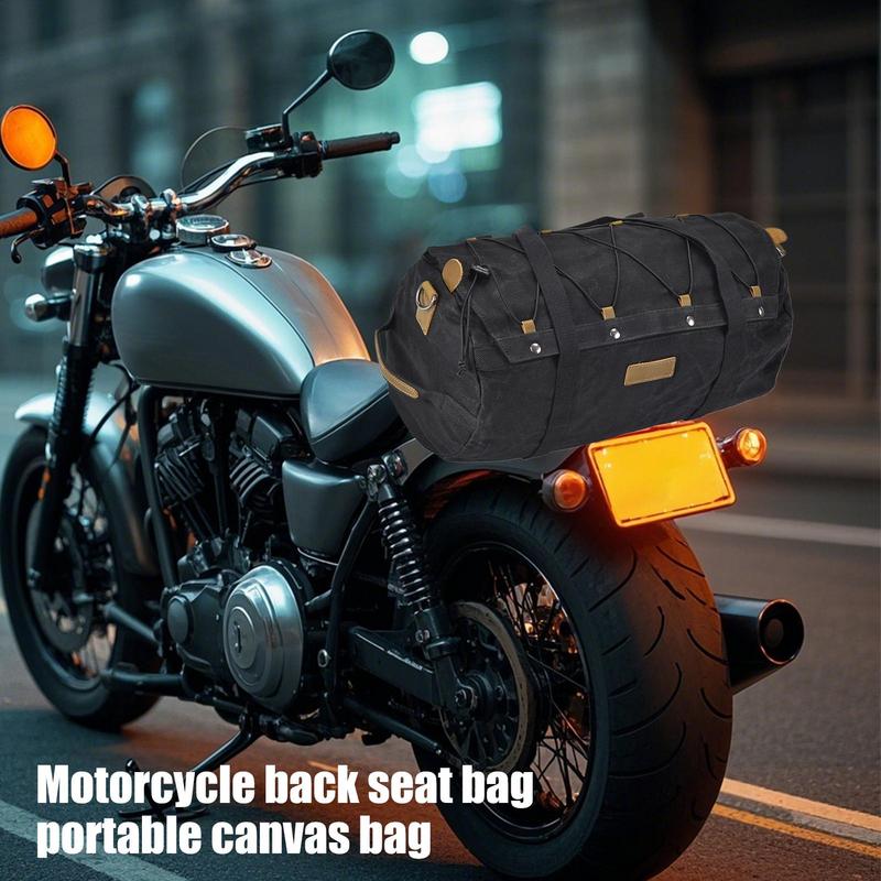 

Motorcycle Bags Canvas Hangable Portable Rear Bike Storage Backpack Waterproof Retro Motorcycle Bags For Back Seat With Zipper United States