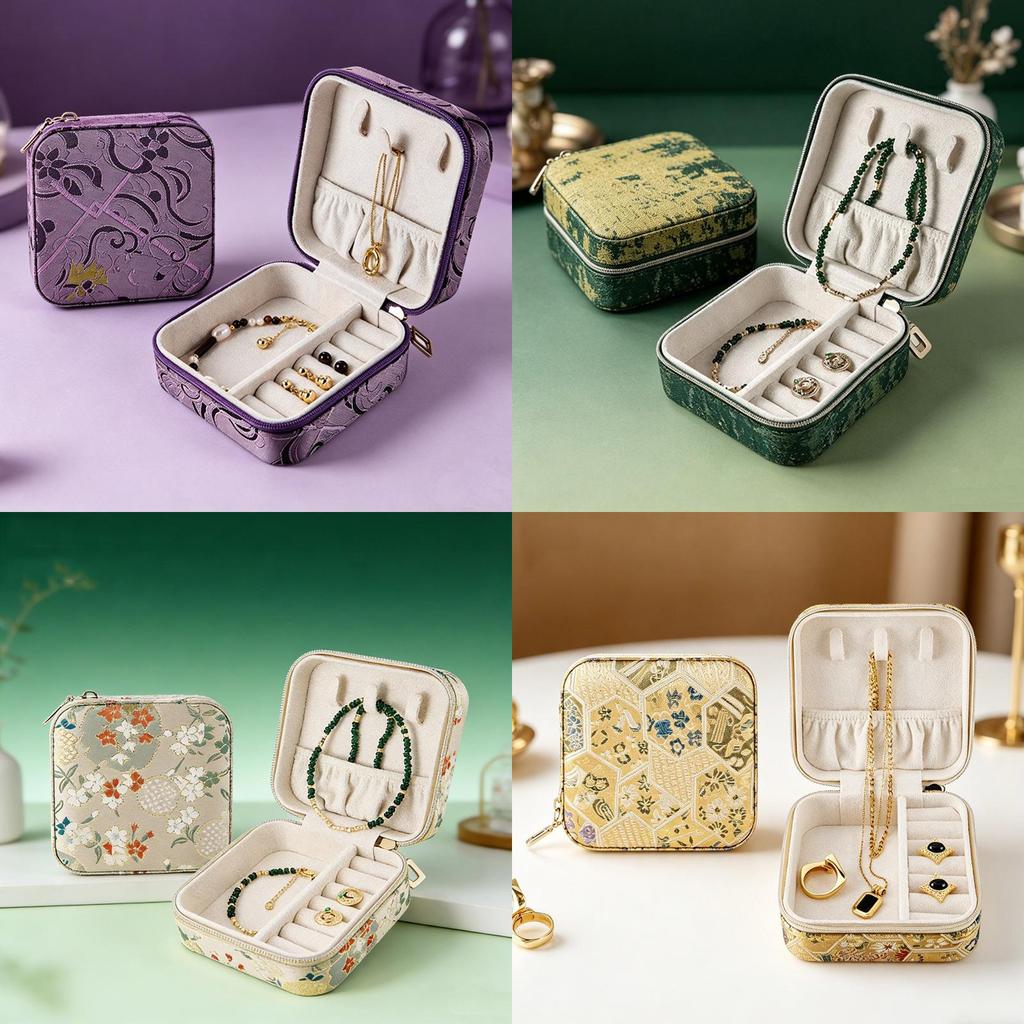 Style Jewelry Box With Leather Material For Gift Storage And Travel