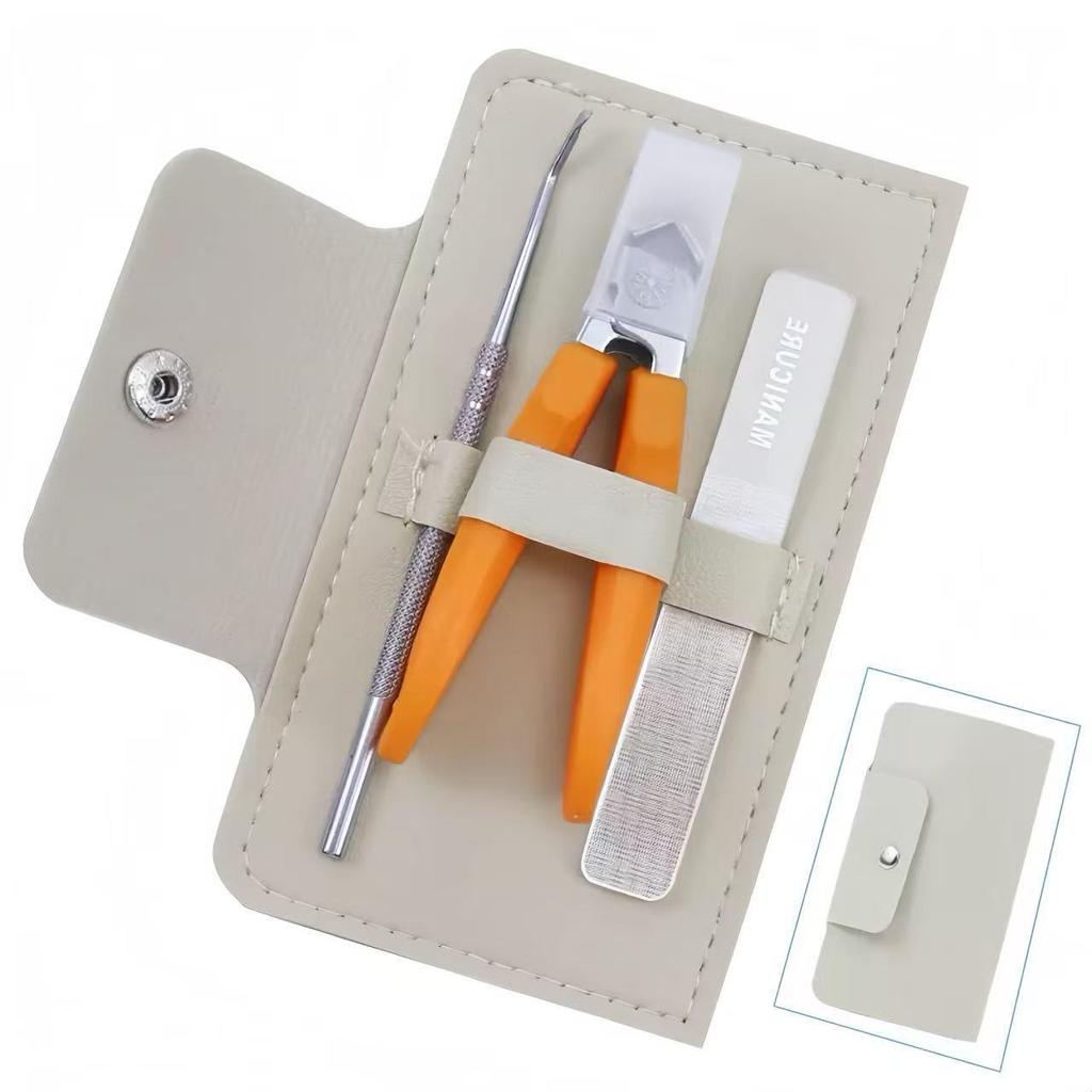 Slanted Edge Ingrown Toenail Clipper Set with Anti-Splash Pointed Clippers, for Home Manicure Use