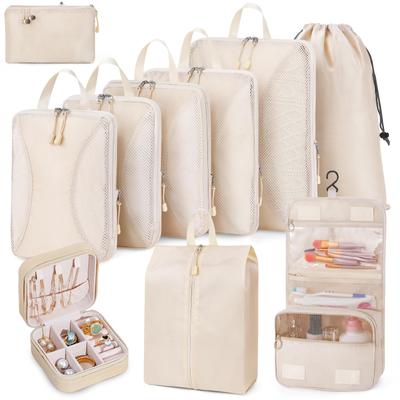 Travel Pouch Compression 10 Piece Set Travel Pouch Travel Compression Pouch Travel Compression Bag Packing Pouch Latest Space Saving Suitcase Clothes