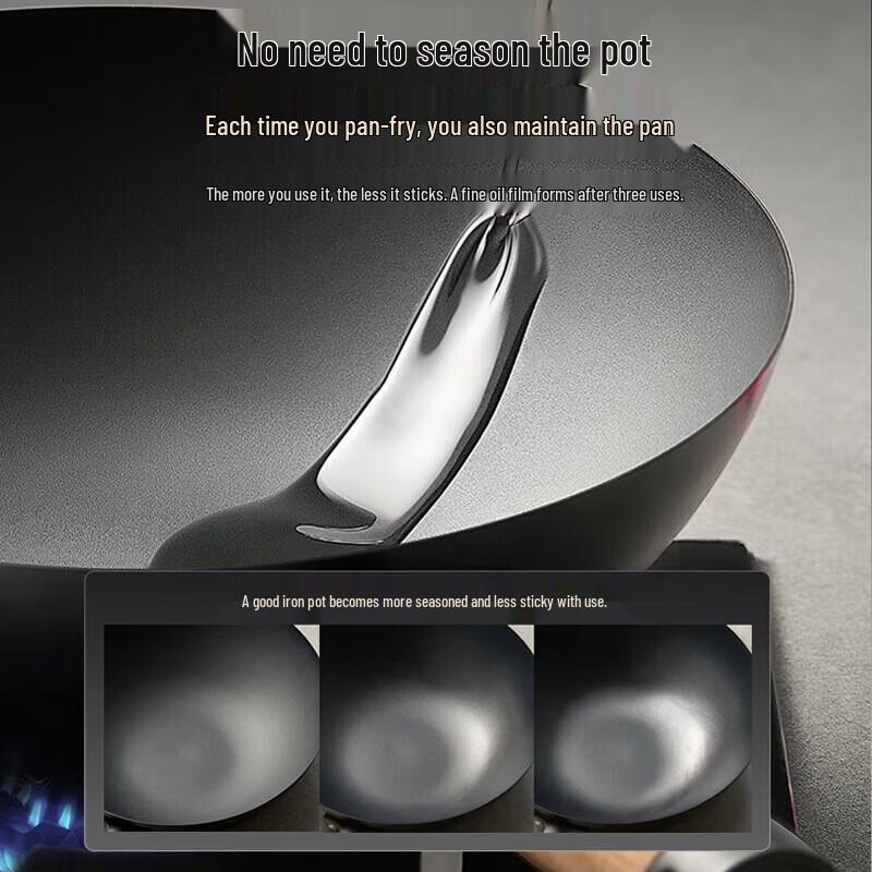 ASD Titanium Non-stick Iron Wok