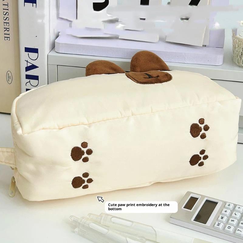 Cute Pencil Case Pens Pouch Large Capacity Simple Aesthetic Bag Organizer Office School Supplies For Student Stationary